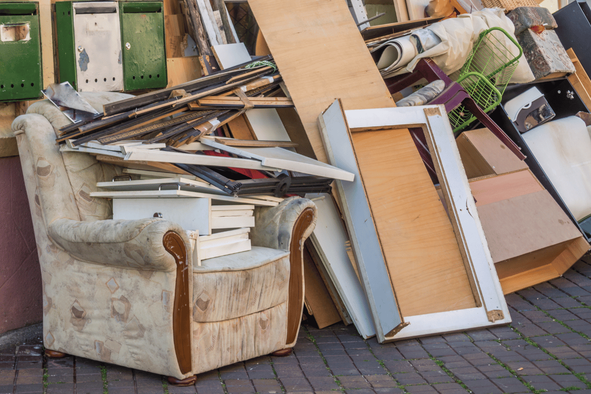household clutter pile furniture removal