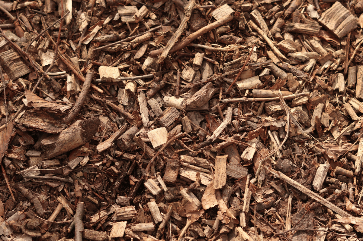 Wood chips cedar bark mulch