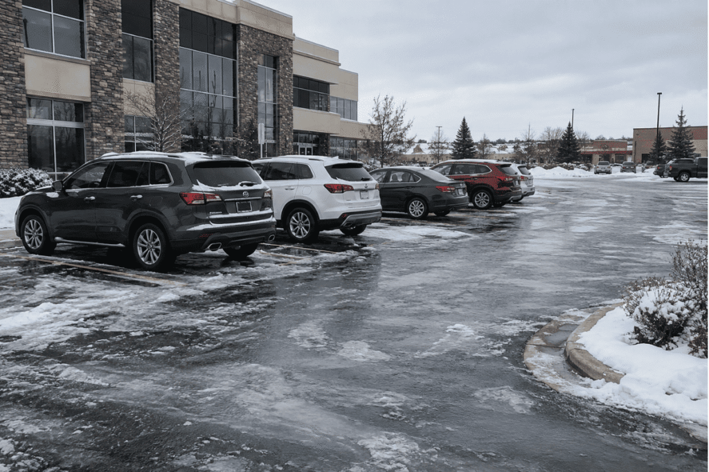 The Freeze-Thaw Problem: Why Commercial Properties Can Become Icy Without New Snowfall